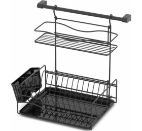 Resim Tekno Trust Home Borulu Askılı Bardaklık Tabaklık Bulaşıklık Mat Siyah 