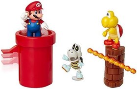 Resim Nintendo Jakks Pacific Dungeon Diorama Seti, 6 cm Super Mario - Figür Seti Mundo Dungeon Renkli 