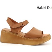 Resim Gönderi R Taba Antik Dolgu Taban Hakiki Deri Sandalet Taba 