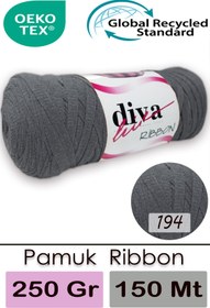 Resim Diva İplik Diva Ribbon 194 Orta Gri 