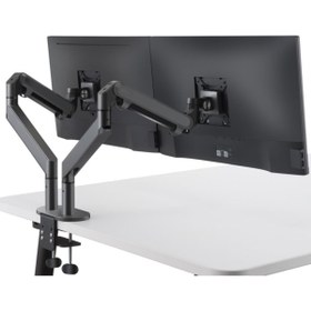 Resim NPO STD7080G 10"-27" Alüminyum Amortisörlü VESA Monitör Tutucu Çift Kol Koyu Gri 