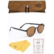 Resim Lunox LNX203 Floki Kahve Kemik Unisex Sürücü Gözlüğü 