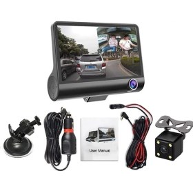 Resim Serreha Çift Lensli Araç Içi Dikiz Gps Dashcam Wıfı Araba Kamerası 