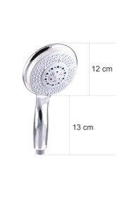 Resim Huge 5 Fonksiyonlu Büyük Başlı El Duşu Duş Başlığı - Farklı Püskürtme Modları - Yüksek Kaliteli Abs Krom Kaplı G1/2 Uyumlu Siyah 