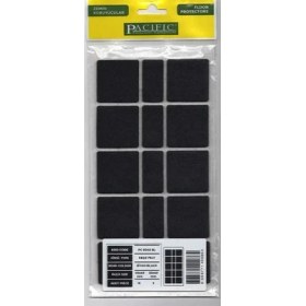 Resim Aesco Mey Ithalat® Pacific 6040 Bl Yapışkanlı Keçe 40 mm x 40 mm Siyah 
