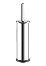 Resim Paslanmaz Krom Tuvalet Fırçası Parlak Metal Klozet Fırçası 