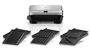Resim Braun Snack Maker 5 SM5038 Sandviç Waffle ve Tost Makinesi Gümüş 