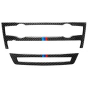 Resim 2 İn 1 Araba Karbon Fiber Üç Renkli Klima Seti Bmw E70 X5 2008-2013 / E71 X6 2009-2014 İçin Dekoratif Etiket, Sol Ve Sağ Sürücü Evrensel 1 Adet 
