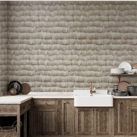 Resim Bej Hafif Simli Tüy Desen 16 M2 Duvar Kağıdı 452582 Çok Renkli 