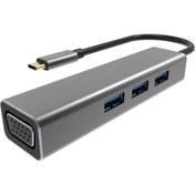 Resim Genel Markalar Dh319 Type-c To Usb 3.0-3 Vga Çevirici 