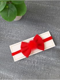 Resim pempem bandana Kiz Bebek Pelis Detayli Kirmizi Fiyonk Bandana 