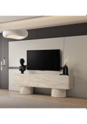 Resim Tv Sehpası 3 Kapaklı Sidon 180cm Kurulu Gönderilir Bej 