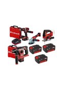 Resim Einhell KİT8 Li-ion Akülü Kırıcı Delici + Taşlama + Dekupaj + Darbeli Matkap Seti 