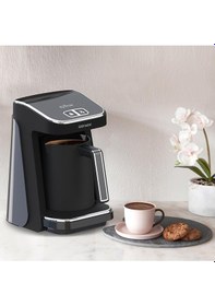 Resim Kıvam Antrasit Geniş Hazneli Akıllı Yerleştirme Patentli Türk Kahve Makinesi 