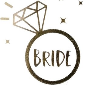 Resim Bride Tektaşlı Yüzük Geçici Dövme 10 Adet 