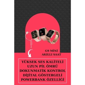 Resim Aksesuar Hediyeli Akıllı Saat ve Dijital Göstergeli Powerbankli Bluetooth Kulaklık 