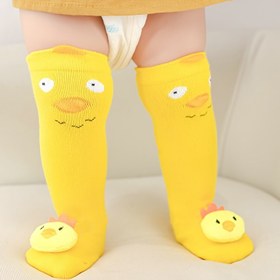 Resim Çocuklar için Karikatür Tavuk Çorapları - Kaymaz, Diz Üstü Uzun Çoraplar Erkek ve Kız Çocukları İçin, Yumuşak Polyester Karışımı, Eğlenceli Yüzlerle Sevimli Hayvan Tasarımı, Her Mevsim Rahatlık, Sadece Elde Yıkama, Sevimli Çoraplar, Çocuk Ayakkabısı, Eğlenceli Çocuk Aksesuarı, Dayanıklı Çocuk Giyimi 