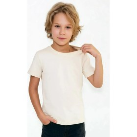 Resim Breeze Erkek Çocuk Tişört Basic 4-8 Yaş, Krem 