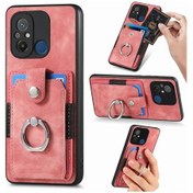 Resim Redmi 12c Retro Cilt-hisset Yüzük Kartı Cüzdan Telefon Kılıfı İçin 