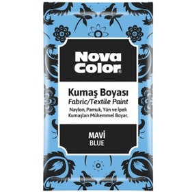 Resim Nova Color Kumaş Boyası Toz 12 GR Mavi NC-902 