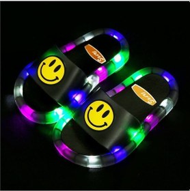 Resim Snapbuy Led İşıklı Çocuk Terliği, Kız/erkek Çocuk İçin, Sevimli Tasarımlı Plaj Terliği Siyah 
