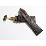 Resim FADO Her Saate Uygun Kelebek Toka 26 MM Hakiki Deri (282) altın toka kahve 