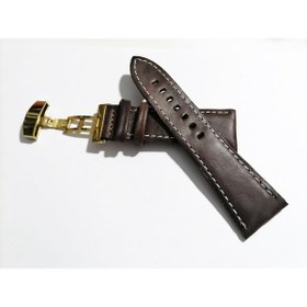 Resim FADO Her Saate Uygun Kelebek Toka 26 MM Hakiki Deri (282) altın toka kahve 