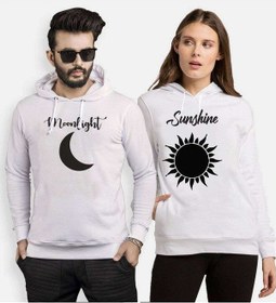 Resim Tshirthane Moonlight Sunshine Sevgili Kombinleri Kapüşonlu Komb 
