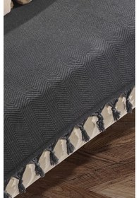 Resim Asya Koltuk Örtüsü 115x200 Cm - Siyah 