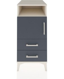 Resim Kronos Komodin 2 Raflı 2 Çekmeceli Tek Kapaklı 44x59x96 Aytaşı-antrasit Aytası 