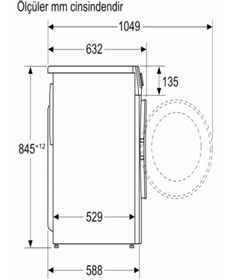 Resim Profilo 9 Kg 1200 Devir Çamaşır Makinesi CGA142X0TR 