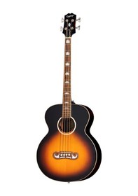 Resim Epiphone El Capitan J-200 Studio Elektro Akustik Bas Gitar Aged Vintage Sunburst 