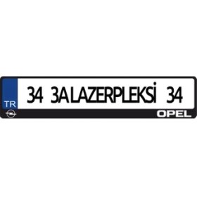 Resim 3A Lazerpleksi Opel Logolu Plakalık 
