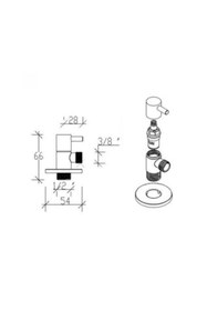 Resim Tema 4adet Prima Klozet Taharet(ARA) Musluğu Rozetli 69300 