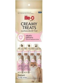 Resim Me-O Bağışıklık Sisme-o Gold Creamy Ton Balıklı ve Turna Yemişi Kedi Ödül Maması 4 x 15 G 