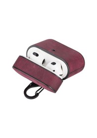 Resim Casquet Apple Uyumlu AirPods 3.nesil Deri Kılıf Fuşya Fuşya 