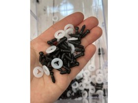 Resim 6 mm Amigurumi Vidalı Göz Siyah 20 Çift 