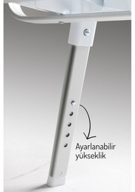 Resim Sırt Ve Kol Destekli Banyo Sandalyesi - Yaşlı Ve Bedensel Engelli Destek Beyaz 