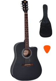 Resim Valler AG240 BK Siyah Akustik Gitar 