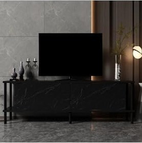 Resim Meltem Çelik - BMdekor TV Sehpası Agora Mermer Desen 150 cm 