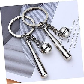 Resim Beyzbol Anahtarlık Seti Şık Araba Anahtarı Aksesuarı Çanta Dekorasyonu Için Yaratıcı Anahtarlık Tasarımı 