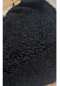 Resim Bouclé Teddy Çocuk Koltuğu Siyah Dokulu Premium Kumaş Siyah 