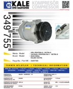 Resim KALE KLIMA KOMPRESORU OPEL FRONTERA B VECTRA B - 349755 