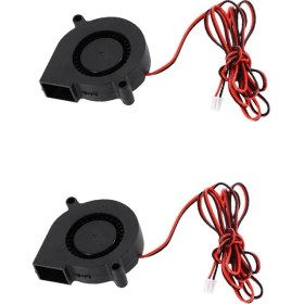 Resim Charmant 2 Adet Sessiz 24 V 50MM 5015 Radyal Soğutucu Blower Fan Pc Cpu Soğutma Için 