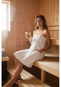 Resim % 100 Pamuklu Laodikeia Sarma Havlu, Duş, Deniz-plaj, Spa Banyo Havlusu Kadın Beyaz 