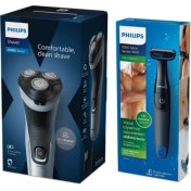 Resim Philips Shaver 3000x Series Islak Kuru Sinek Kaydı Elektrikli Tıraş Makinesi - Vücut Tıraş Makinesi 2'Li Set 