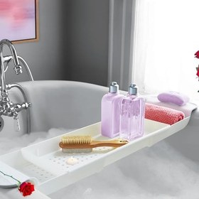 Resim Madesmart 79015 raf için uzatılabilir küvet plastik beyaz 55 x 17 x 5 cm 