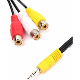 Resim BK Teknoloji 3.5mm Mini Jack Av Erkek - 3x Rca Dişi Sesli Video Konektör 