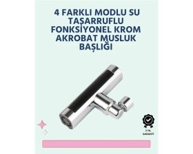 Resim Krom Kaplamalı Çok Fonksiyonlu Musluk Başlığı | Paslanmaz Malzeme Nemere 