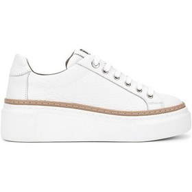 Resim Tamer Tanca Kadın Hakiki Deri Beyaz Sneakers & Spor Ayakkabı 937 5022-09 Bn Ayk Y23 Beyaz Floter Beyaz 
